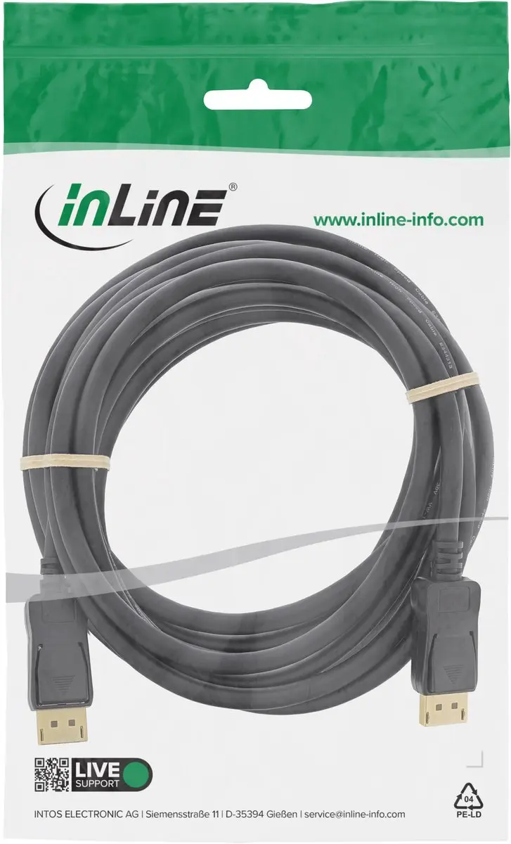 InLine DisplayPort Kabel 1.2 4K60Hz - 5m
