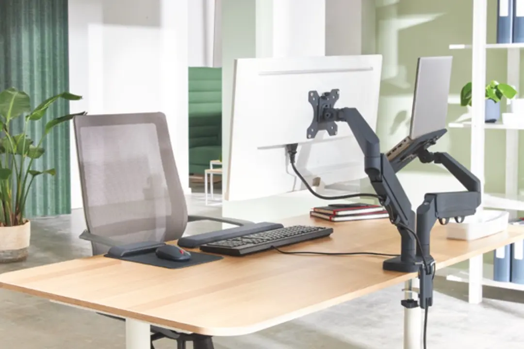 Leitz Ergo Ruimtebesparende Monitor- en Laptoparm 65380089 - 2 Schermen - afbeelding 6 van 6