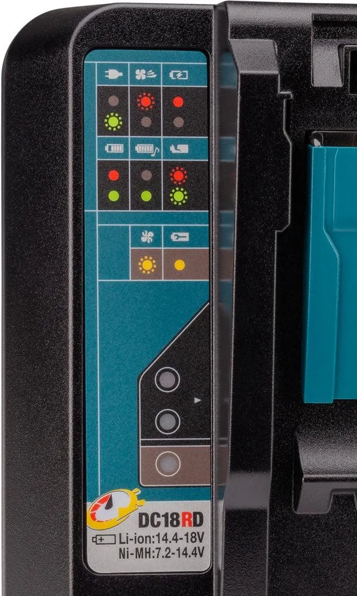 Makita 18V DC18RD Starterset - 4x 6,0Ah Accu