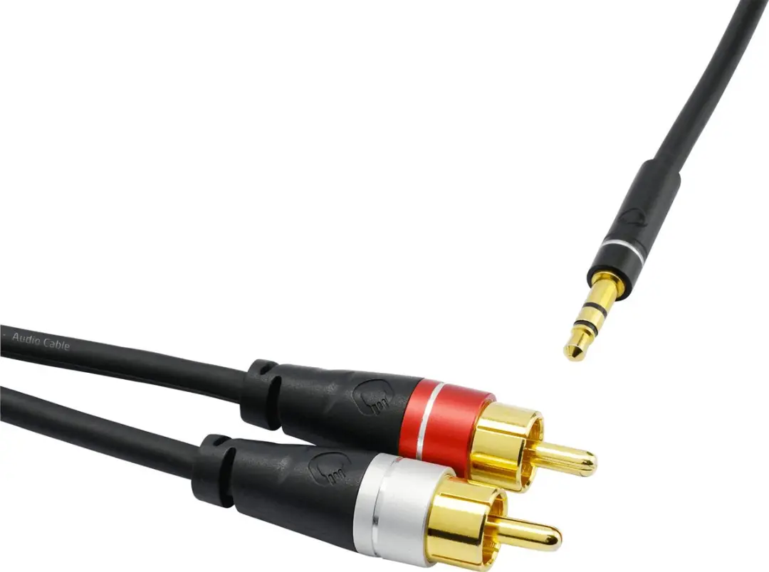Oehlbach D1C33190 Audiokabel 1m 3,5mm - 2xRCA - Zwart