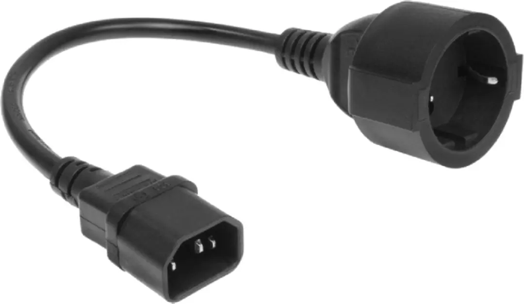 ACT AK5250 Netsnoer C14 IEC 60320 - 0,2m - Zwart