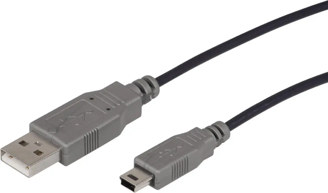 Scanpart Mini USB Kabel 1.5m - Zwart-Zilver