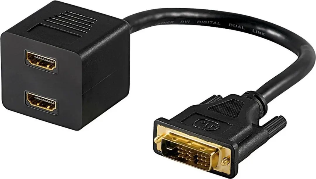 Delock DVI-D Dual Link naar 2x HDMI Splitter