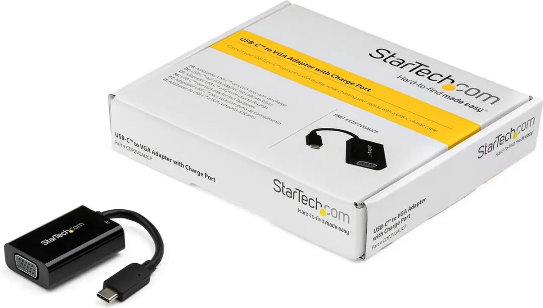 Startech KD05846 USB-C naar VGA Adapter - 2048x1280 - Zwart