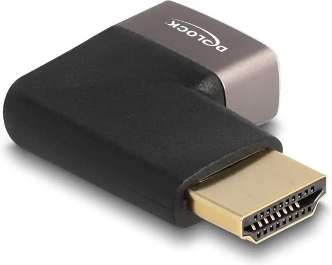 Delock HDMI Adapter Mannelijk-Vrouwelijk 90° 8K 60Hz - Grijs