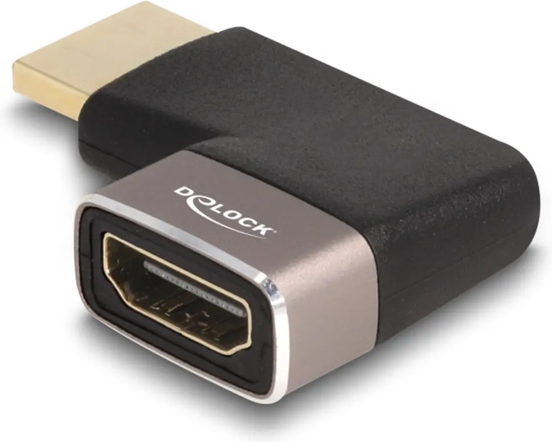 Delock HDMI Adapter Mannelijk-Vrouwelijk 90° 8K 60Hz - Grijs