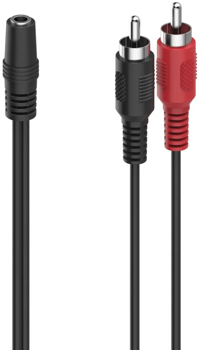 Hama Audio-adapter 2 Cinch naar 3,5mm Jack - Zwart