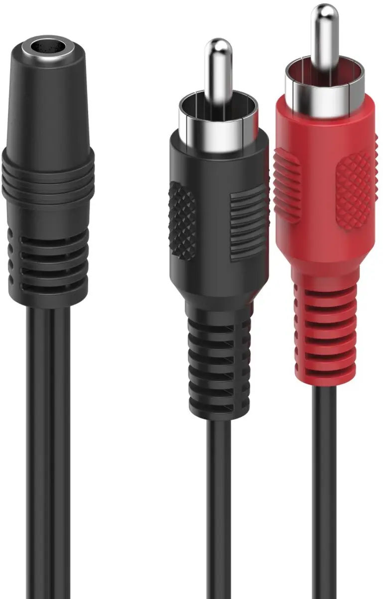 Hama Audio-adapter 2 Cinch naar 3,5mm Jack - Zwart