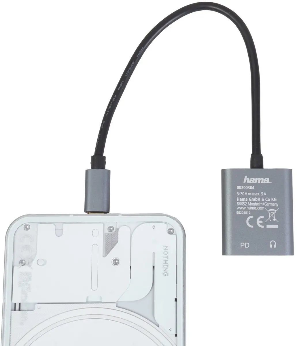 Hama 200304 Audio-adapter USB-C 3,5mm - Grijs