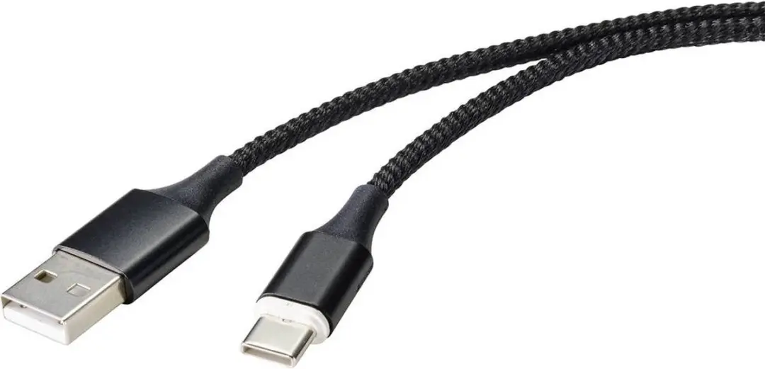 Renkforce RF-4746076 USB-kabel USB-A naar USB-C 1m - Zwart