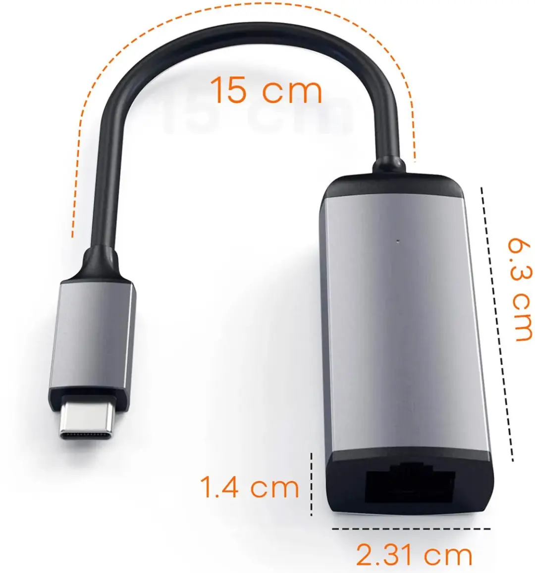 Satechi Type-C Ethernet Adapter - Grijs