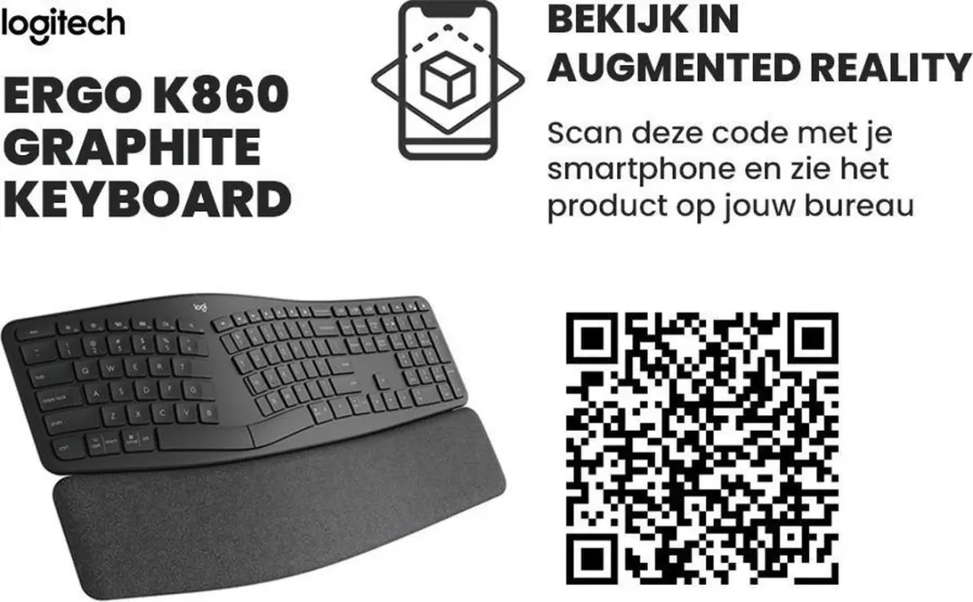 Logitech Ergo K860 Toetsenbord - Zwart - QWERTZ