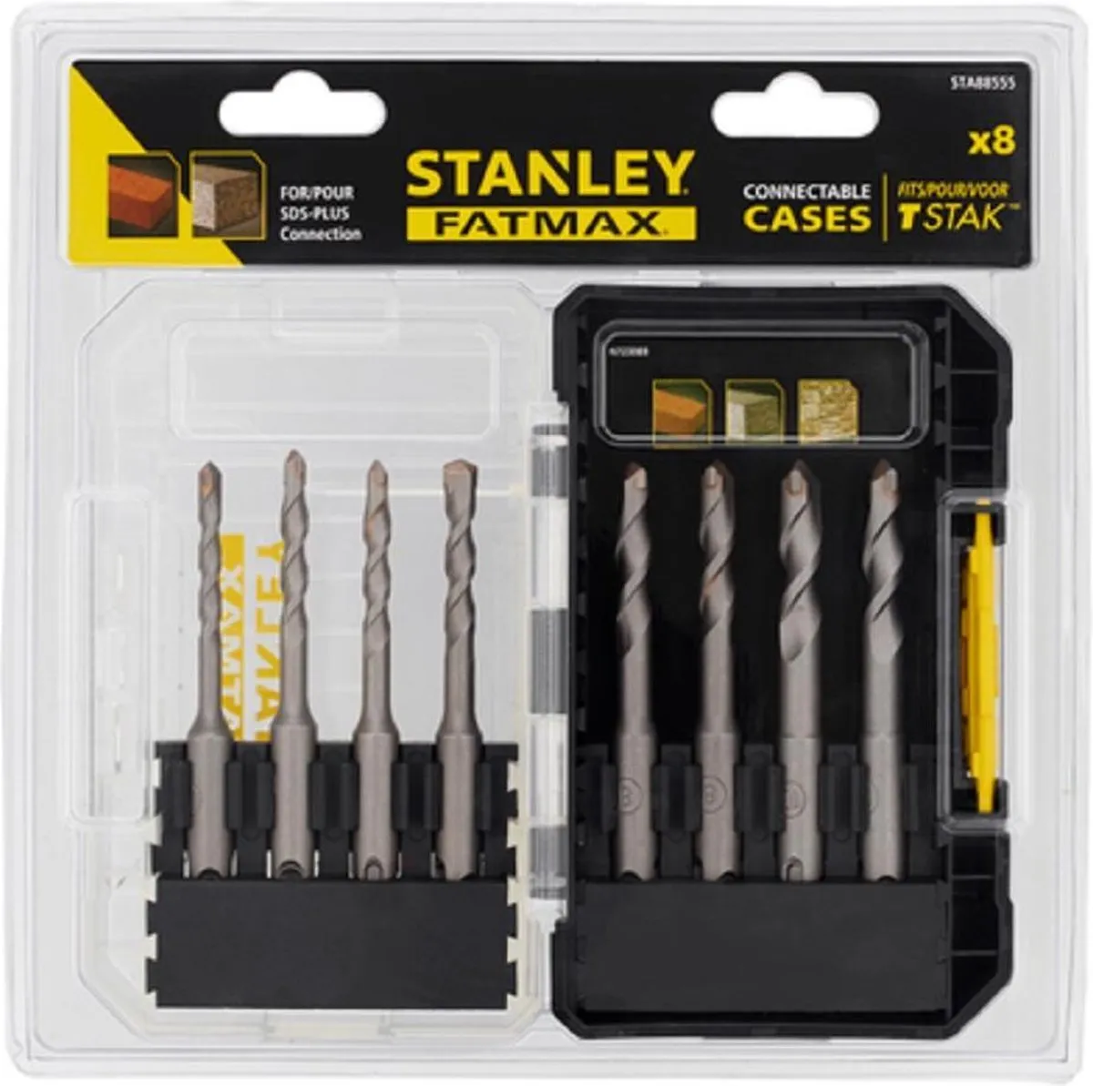 Stanley SDSPlus Borenset STA88555-XJ - 8 Stuks