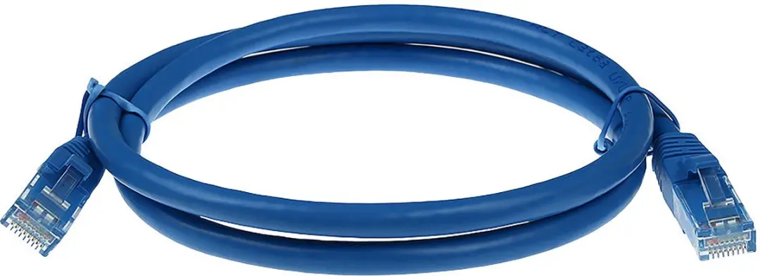 ACT IB2651 Blauwe U/UTP CAT6A Patchkabel 1,5m - RJ45