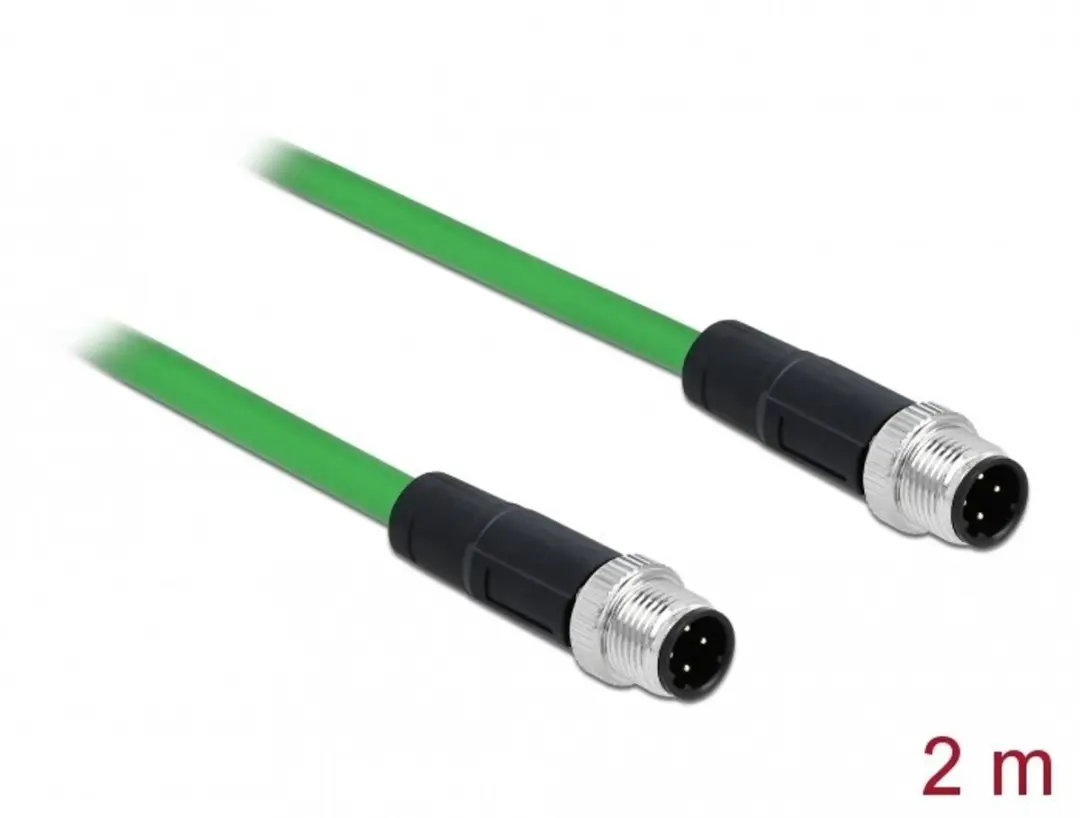 Delock M12 4-pins Profinet Kabel - 2m - Groen - afbeelding 6 van 6
