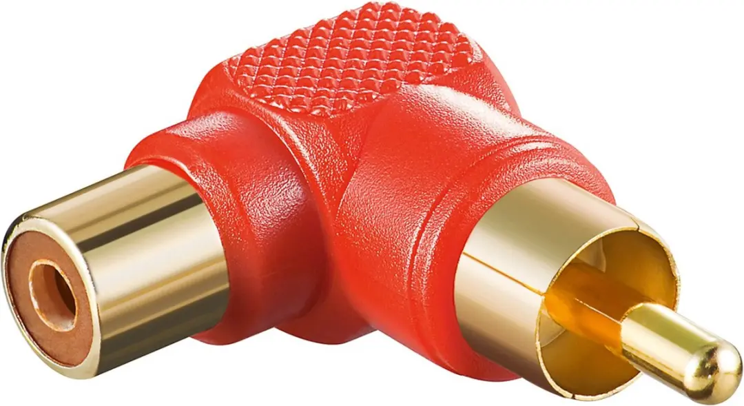 Goobay Tulp Haakse Audio Adapter - Rood/Goud - 10 Stuks