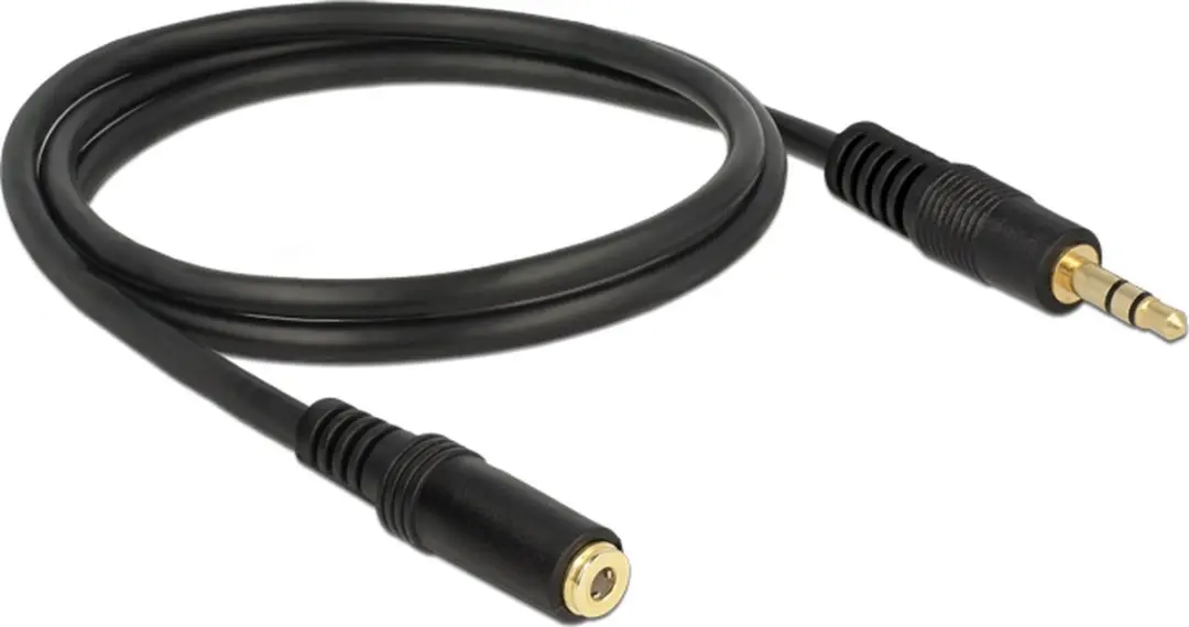 Delock 3,5mm Jack Stereo Audio Verlengkabel - Verguld - 1m