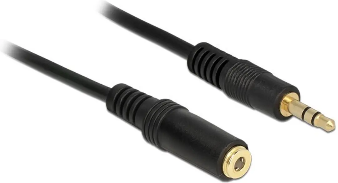 Delock 3,5mm Jack Stereo Audio Verlengkabel - Verguld - 1m