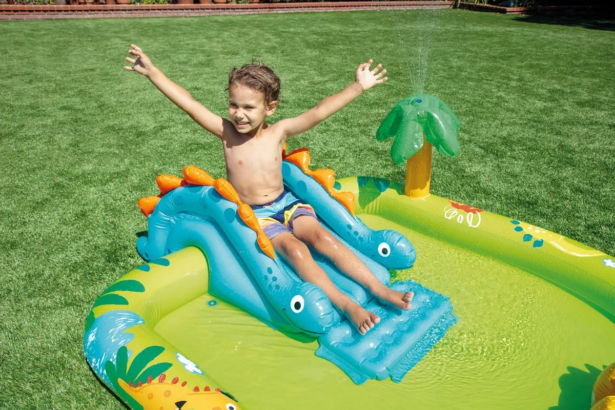 Intex Little Dino Opblaaszwembad met glijbaan 191x152cm