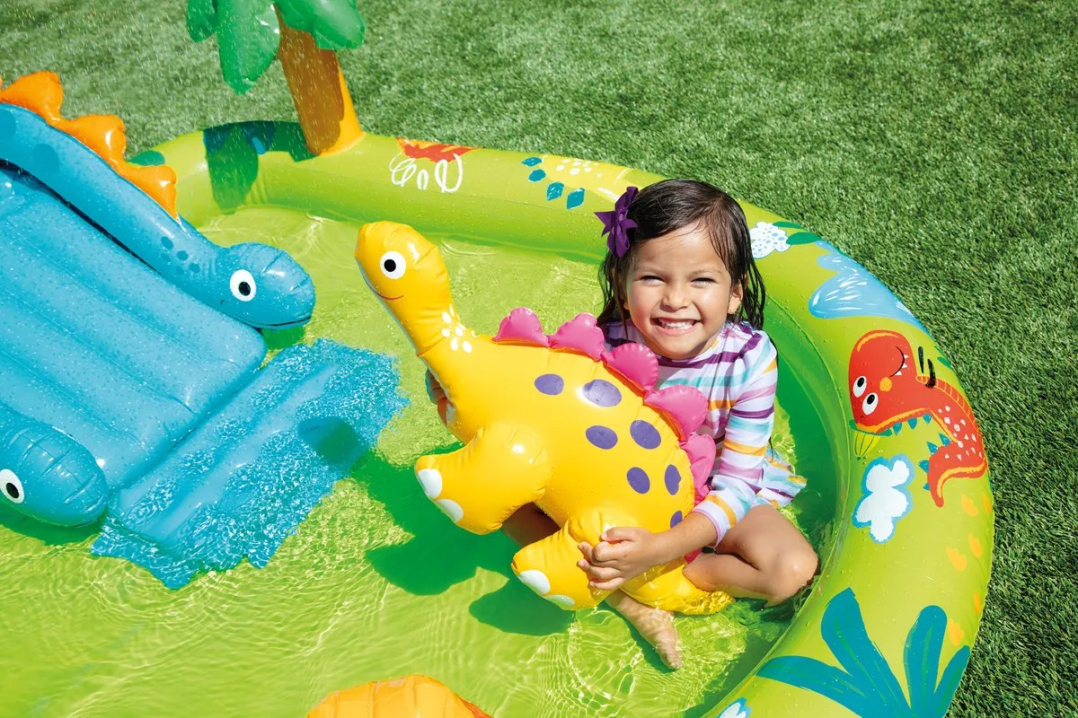 Intex Little Dino Opblaaszwembad met glijbaan 191x152cm