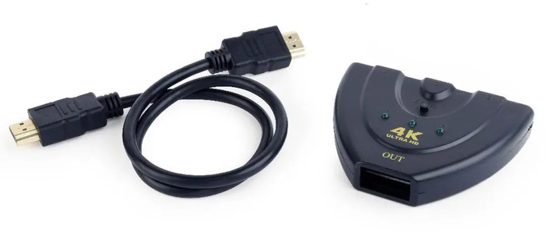 Gembird HDMI Switch 3 Poorten 4K Ultra HD - Zwart