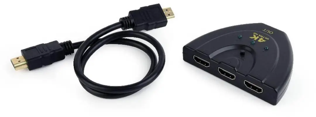 Gembird HDMI Switch 3 Poorten 4K Ultra HD - Zwart