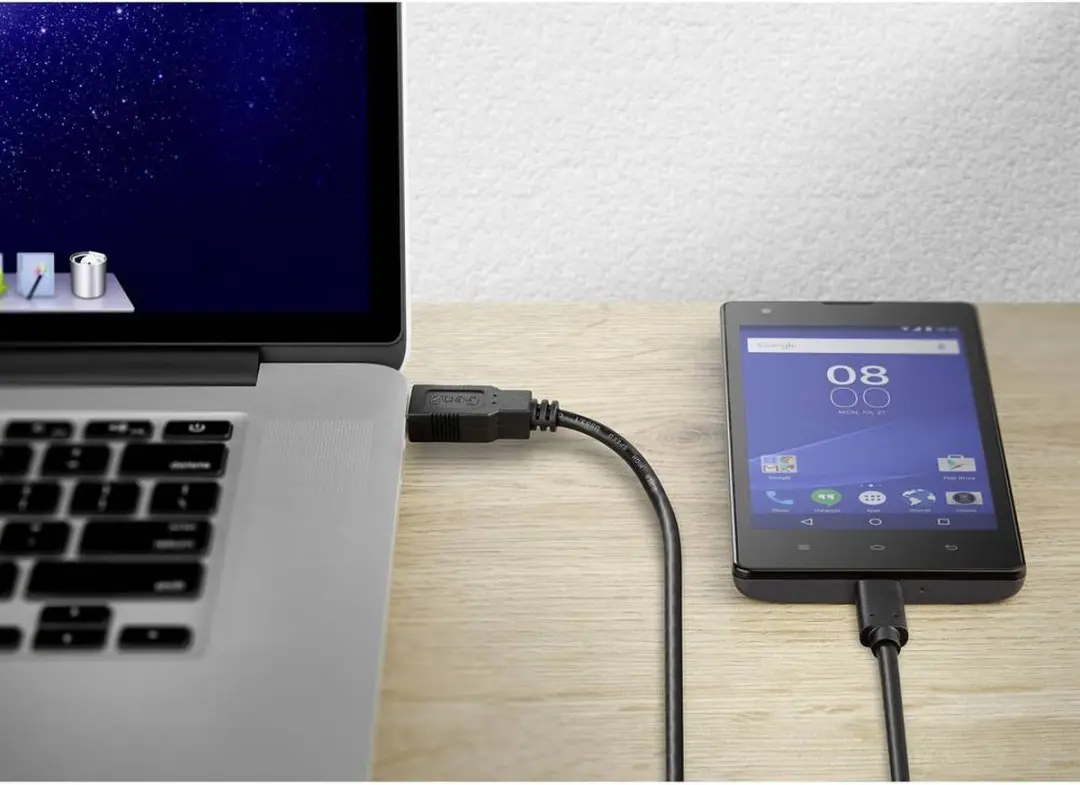 Renkforce RF-4381080 USB-kabel USB-A naar USB-C 1m - Zwart