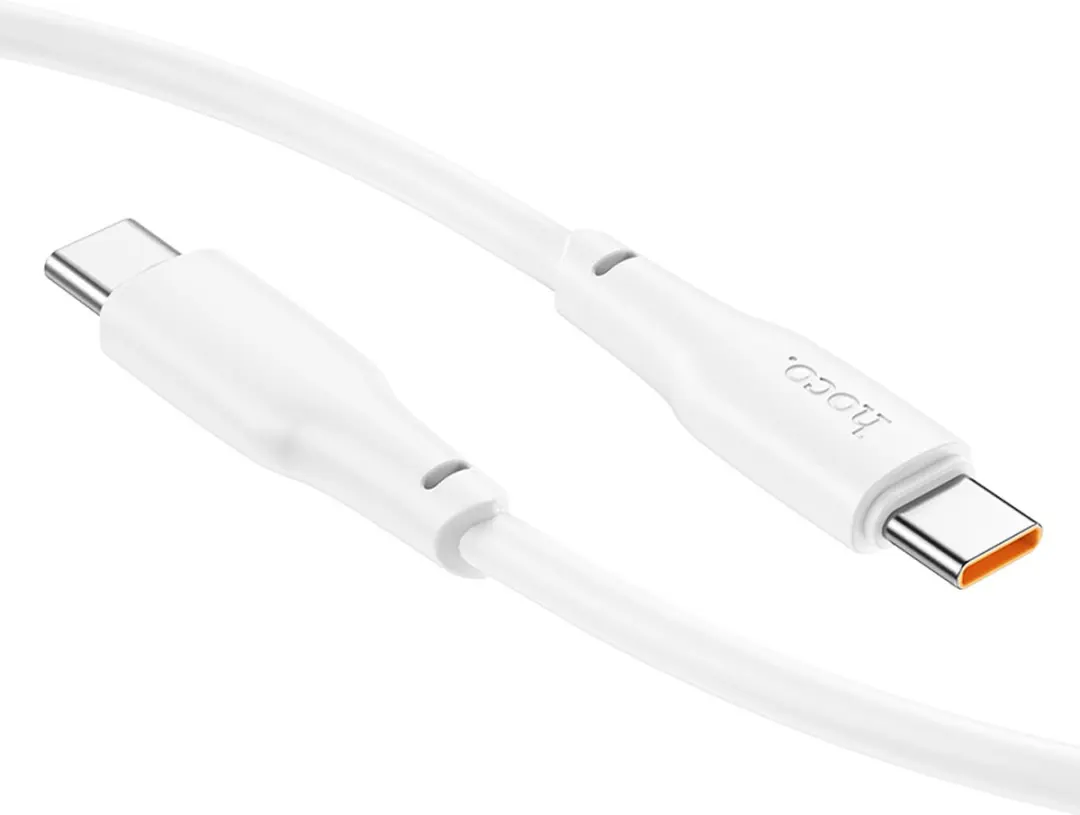 Hoco Snellaad Data Kabel USB-C naar USB-C 100W 2m - Wit