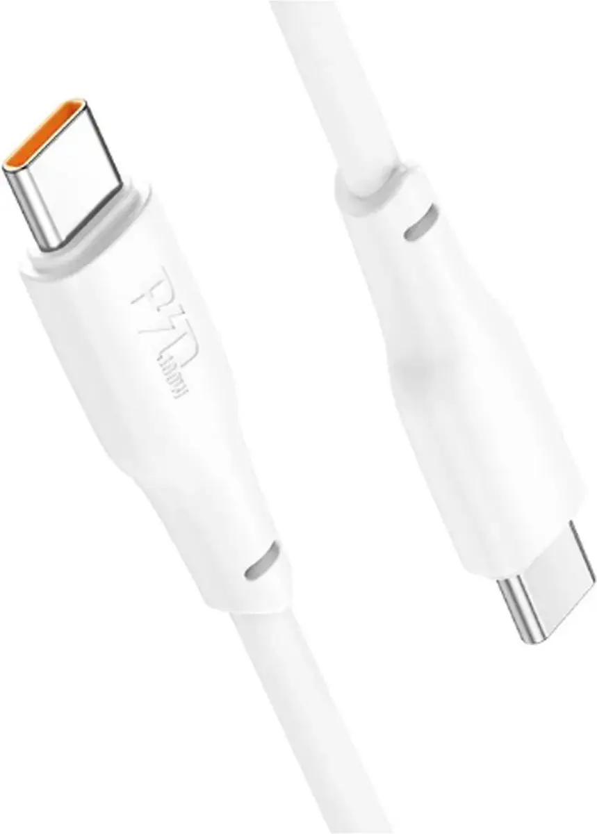 Hoco Snellaad Data Kabel USB-C naar USB-C 100W 2m - Wit