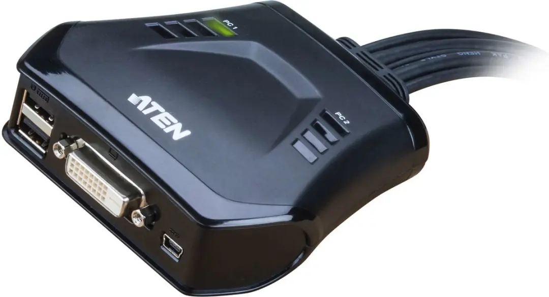 Aten CS22D DVI-D KVM Switch 2 naar 1 - Zwart