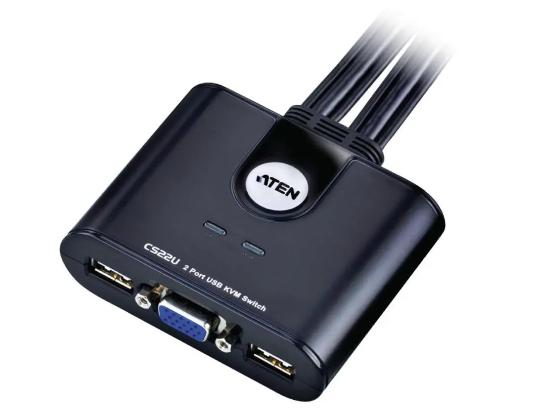 Aten CS22D DVI-D KVM Switch 2 naar 1 - Zwart - afbeelding 6 van 6