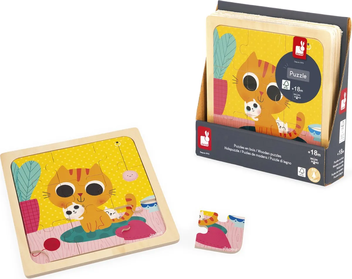 Janod Houten Puzzel Peanut 1000 Stuks - Meerkleurig