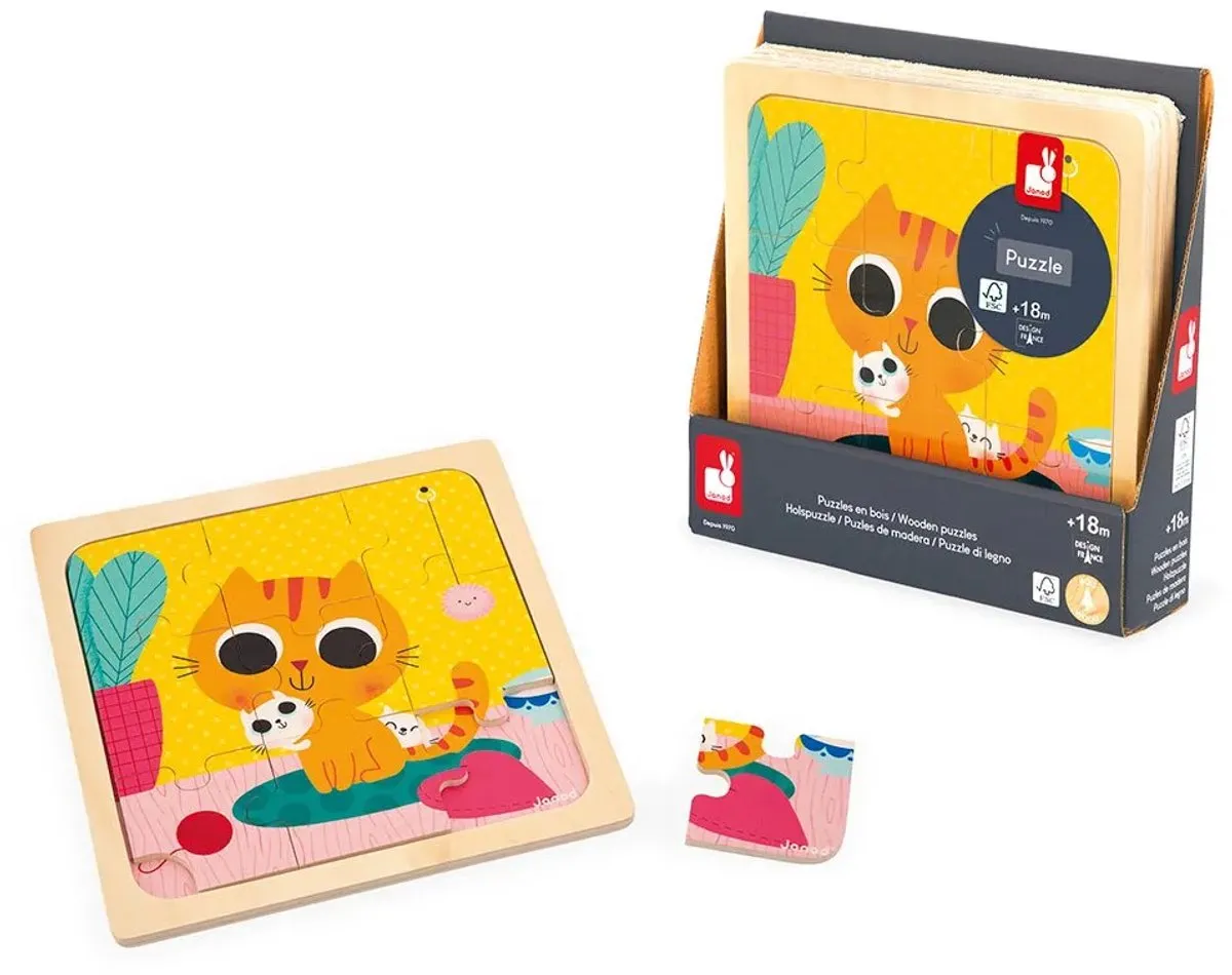 Janod Houten Puzzel Peanut 1000 Stuks - Meerkleurig