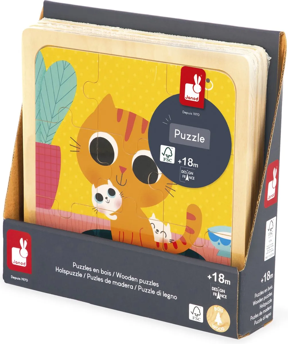 Janod Houten Puzzel Peanut 1000 Stuks - Meerkleurig
