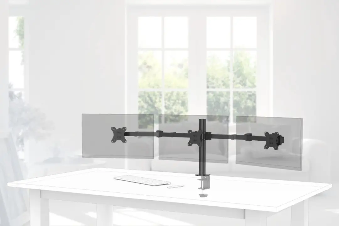 Hama Monitorhouder 3 Monitoren 00118495 - 13-27" - Zwart