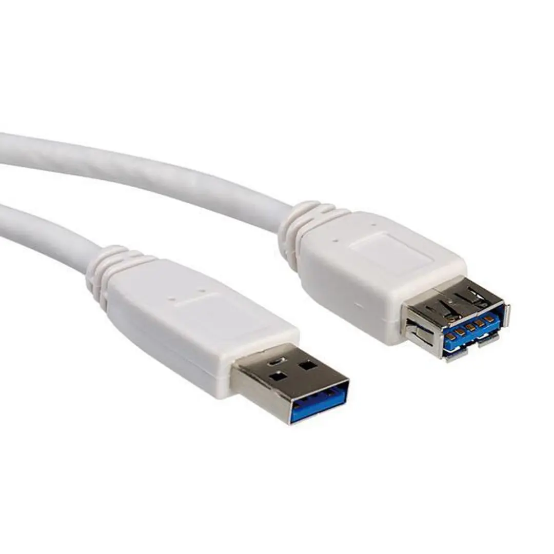 Value USB 3.2 Gen 1 Kabel A-A M/F Wit 0,8m