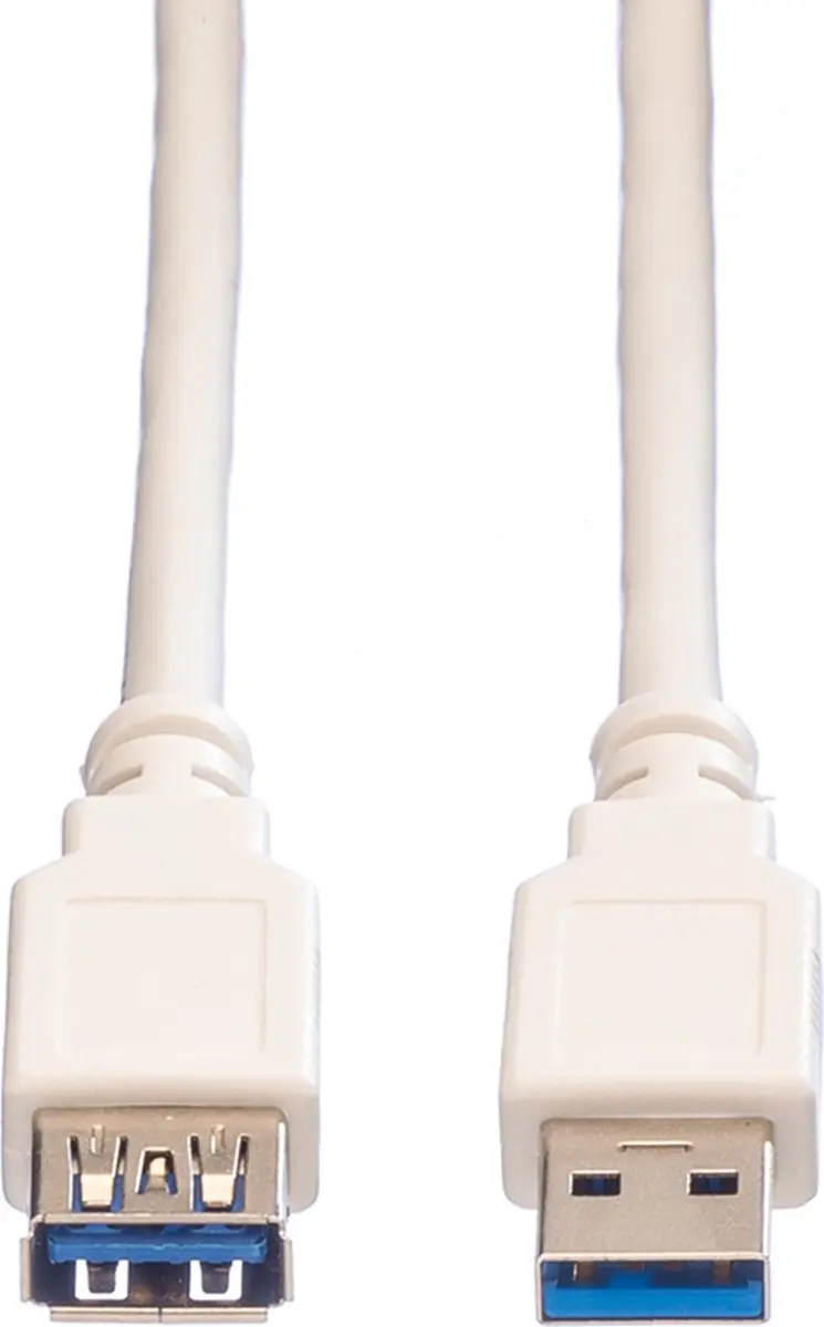 Value USB 3.2 Gen 1 Kabel A-A M/F Wit 0,8m - afbeelding 6 van 6