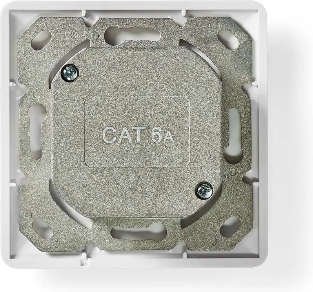 Nedis CCBW89250IV Netwerk Wanddoos 2x CAT6a - Inbouw - Goud