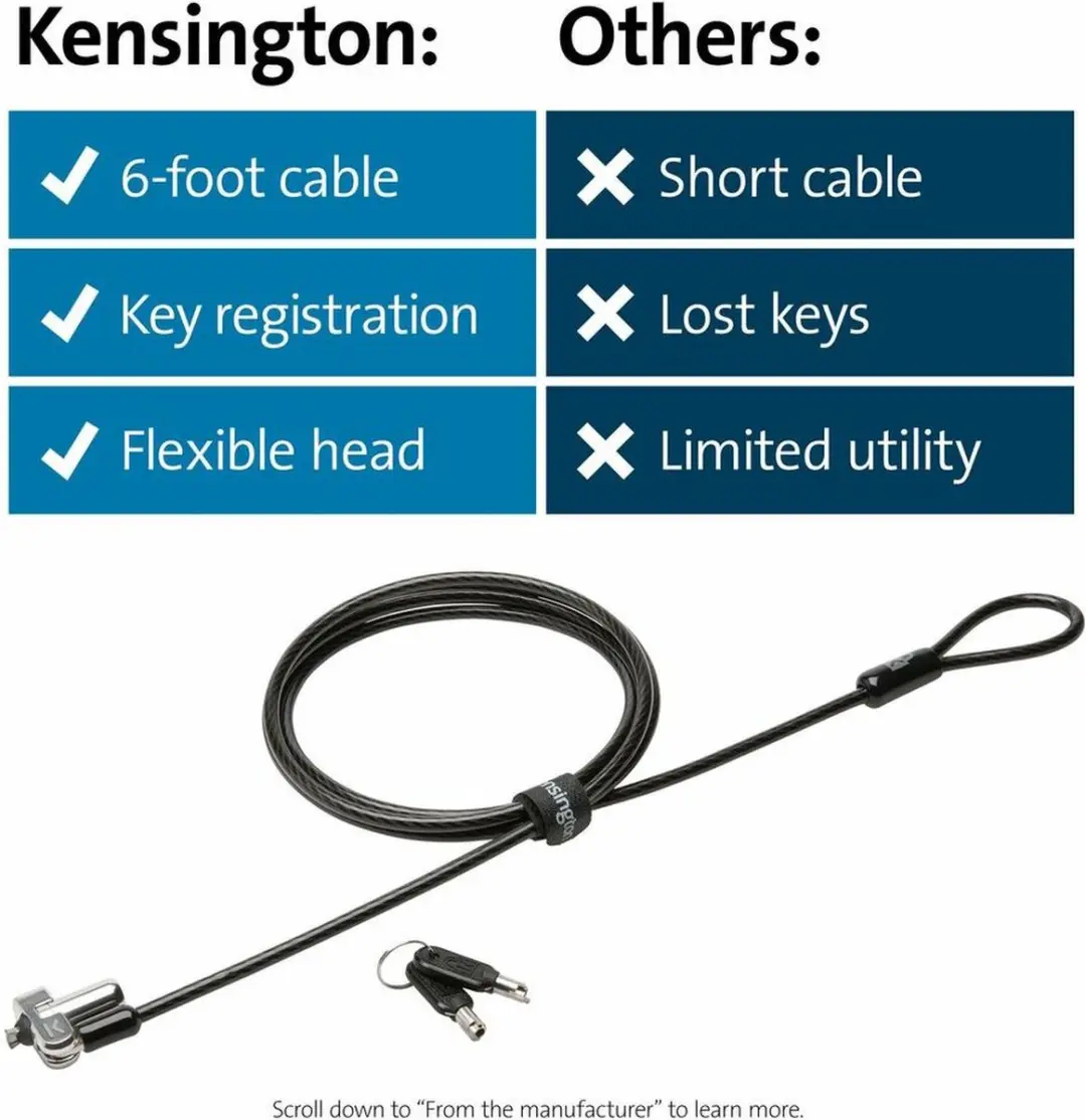 Kensington N17 Keyed Laptopslot K64440WW - Zilver