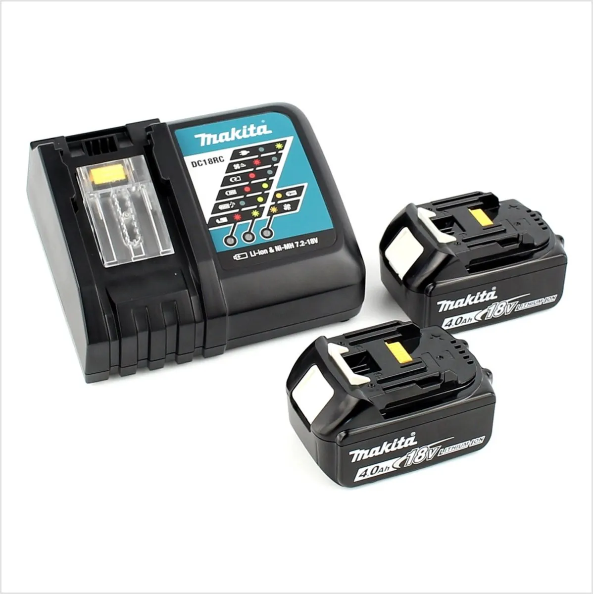 Makita Power Source Kit 18V - 2x BL1840B 4.0Ah + DC18RC Oplader - afbeelding 6 van 6