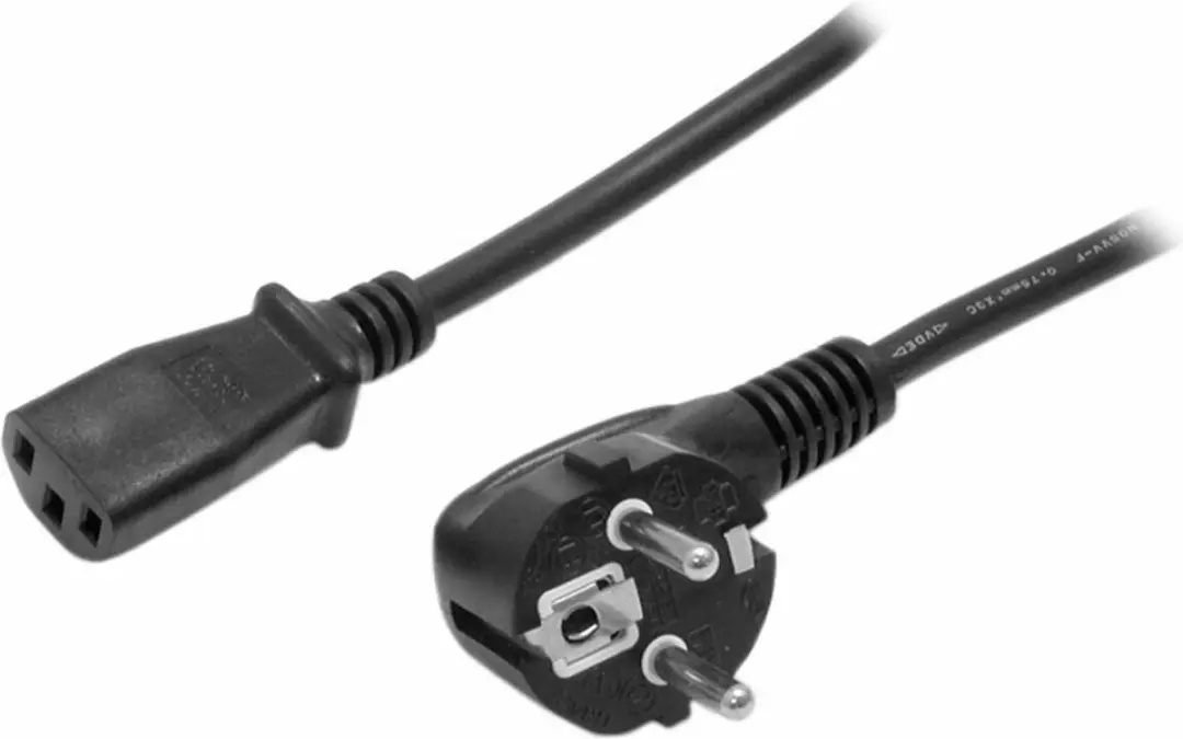 Startech 3m Stroomkabel EU Schuko-C13 10A - Zwart