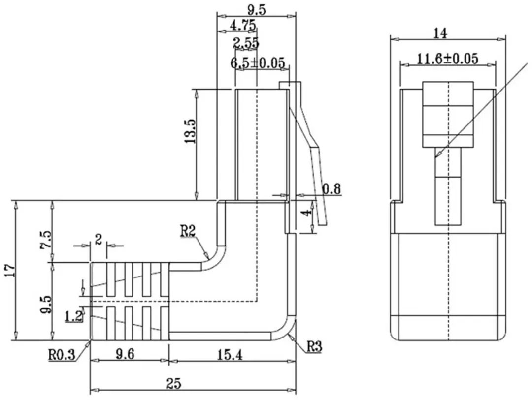 CAT5E Netwerkkabel RJ45 - 0.5m - Zwart