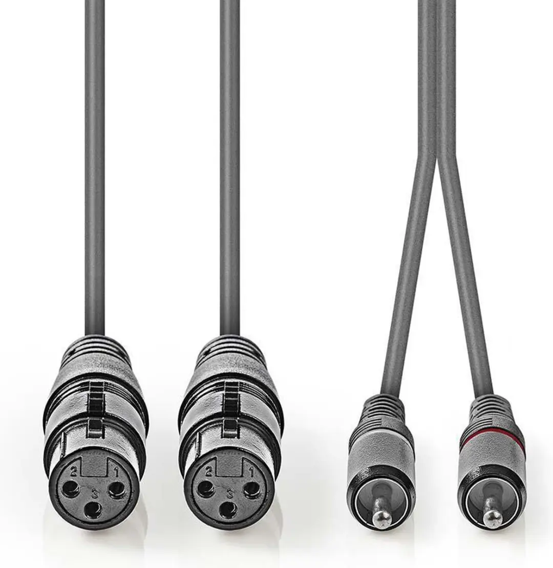 Nedis Gebalanceerde Audiokabel XLR-RCA 3m