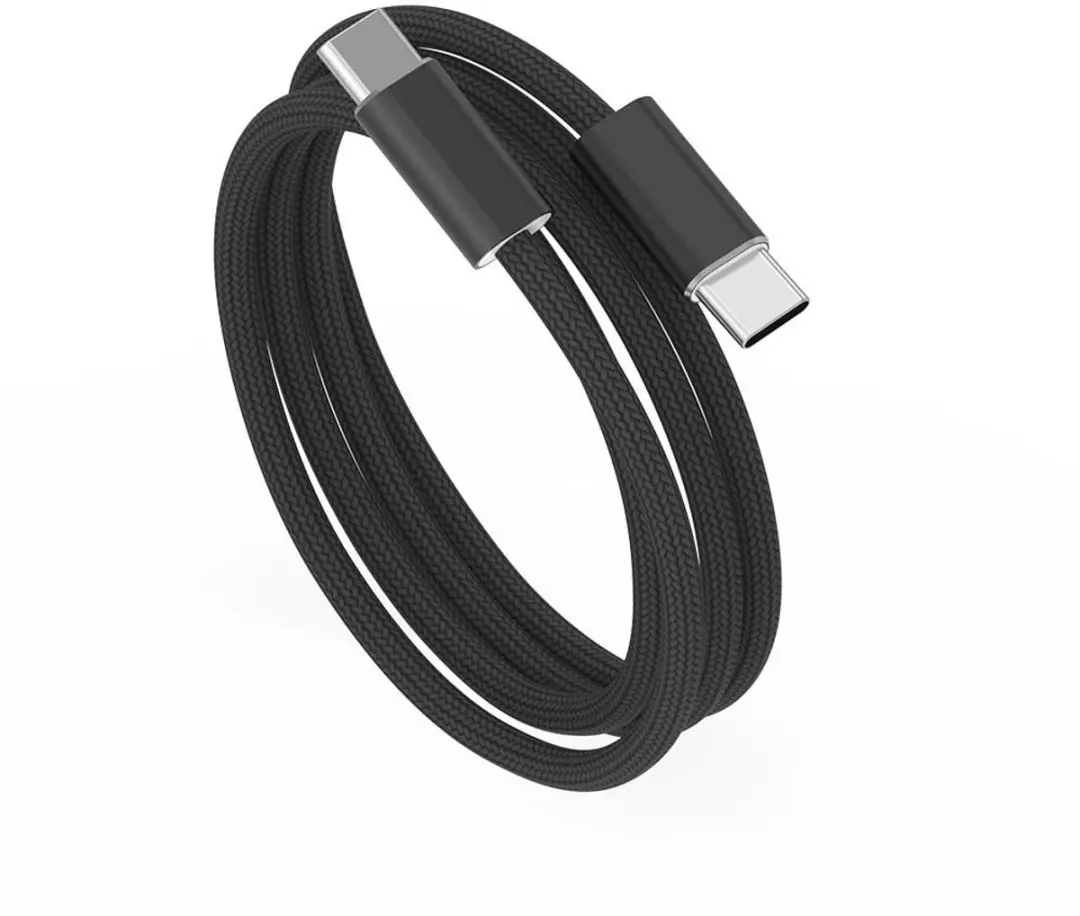 WiWu 240W USB-C Kabel 1.5m - Gevlochten Zwart