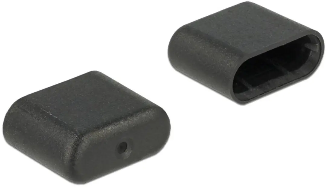 Afsluit cover voor USB-C (m) connector (10 stuks) / zwart