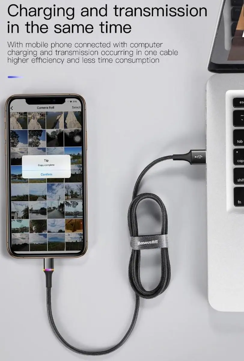 Baseus Lightning USB A Kabel 2m - Zwart