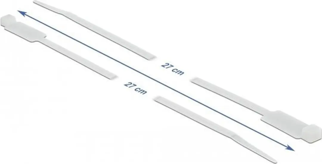 Delock Kabelbinders met Label 270x4,8mm - Wit - 10 Stuks
