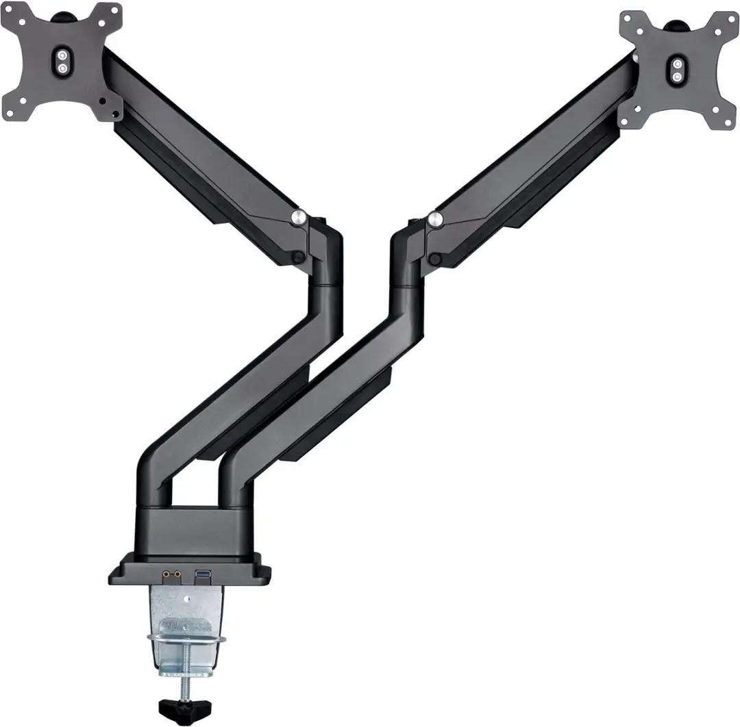 InLine Bureausteun Lifter USB/Audio 2 Monitoren 81cm - Zwart