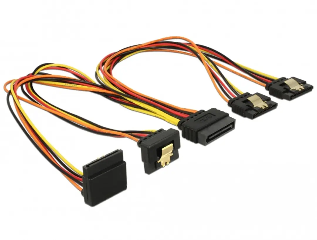 Delock SATA 15-pins Powerkabel 30cm - Beige/Oranje/Rood/Geel