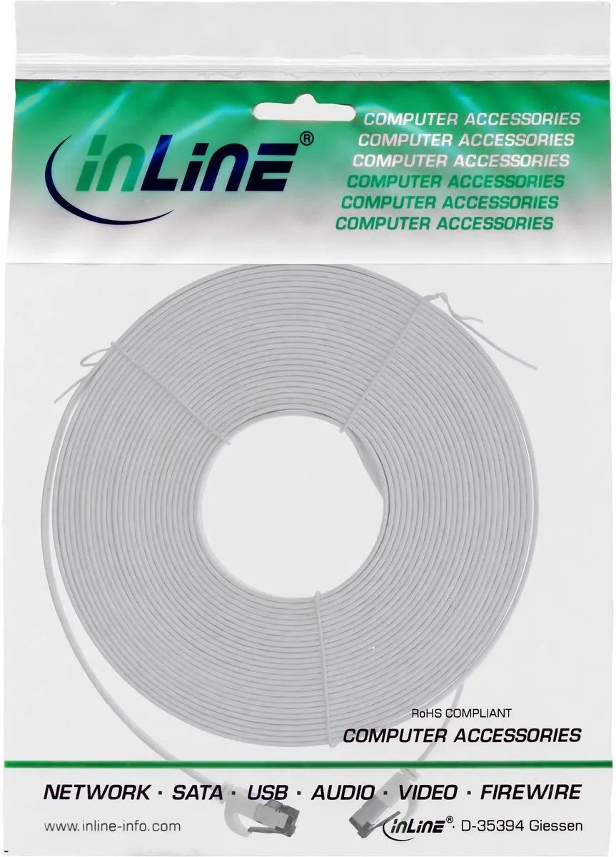 InLine U/FTP CAT8.1 Netwerkkabel 40Gbps - 7,5m - Wit